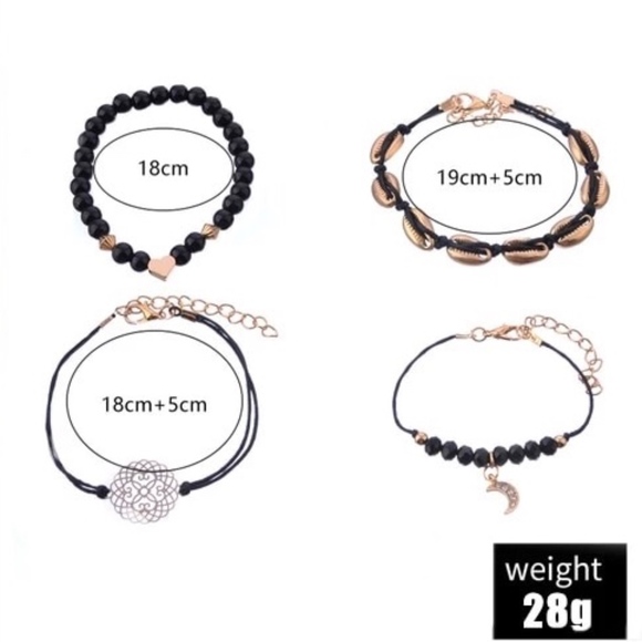 4 for $25 SALE!!!! 4 Piece Beaded Charm Bracelets - Picture 2 of 4